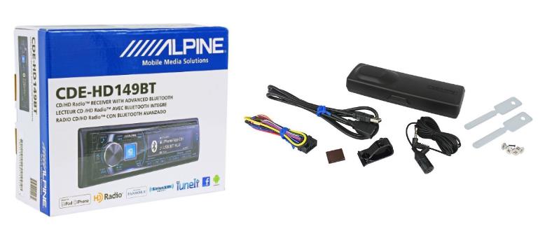 Alpine CDE-HD149BT box and accessories included image