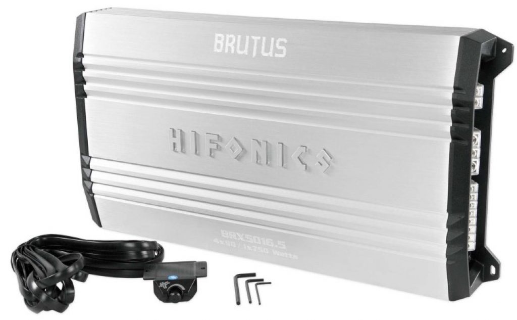 Hifonics BRX5016-5 amplifier angle view