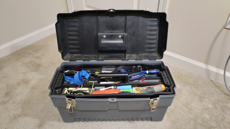 Example of a toolbox full of tools