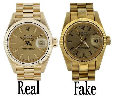 Image of fake vs real Rolex watches