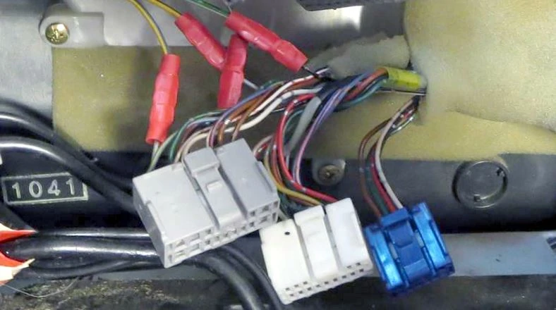 Image of factory stereo wiring harness