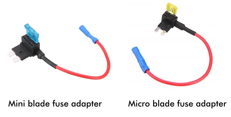 Mini and micro fuse wiring adapters examples