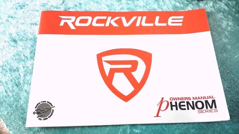 Image of the front cover of the Rockville Phenom car amp front cover