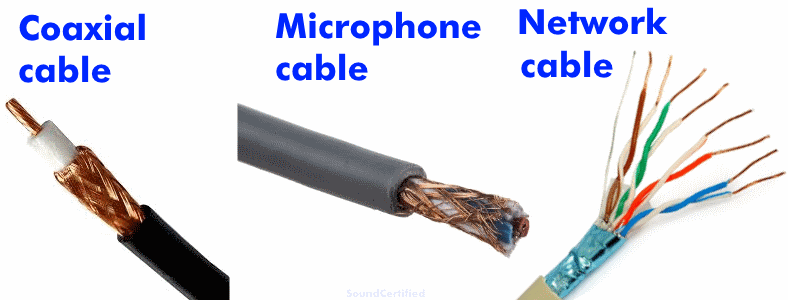 Examples of poor choices of cables to be used as speaker wire