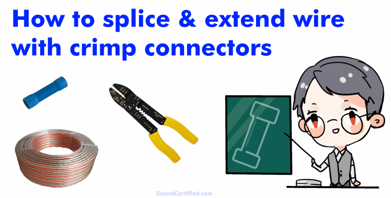 How to splice and extend speaker wire with crimp connectors section image