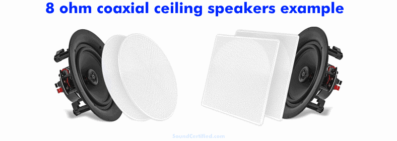 8 ohm coaxial ceiling speakers example