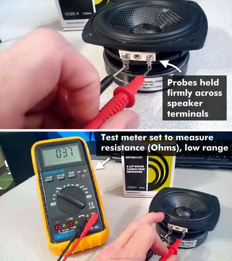 how to measure speaker impedance