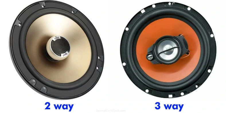 2-way vs 3-way coaxial speaker examples image
