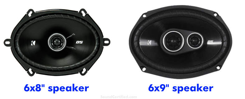 6x8 inch vs 6x9 inch speaker comparison image