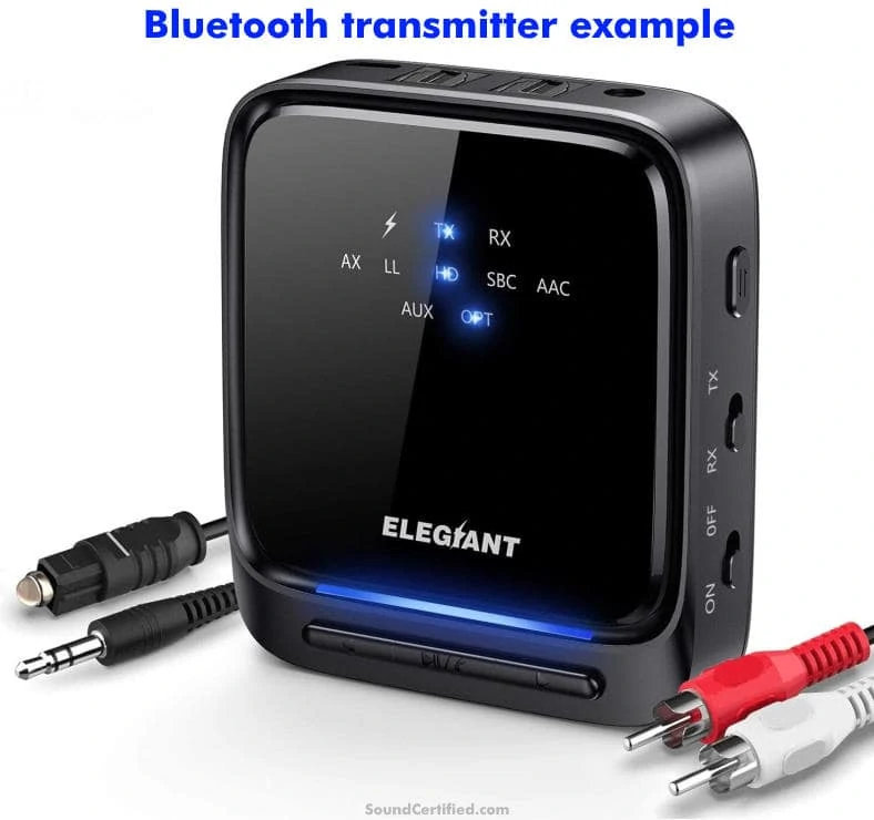 bluetooth transmitter for wireless TV speaker example