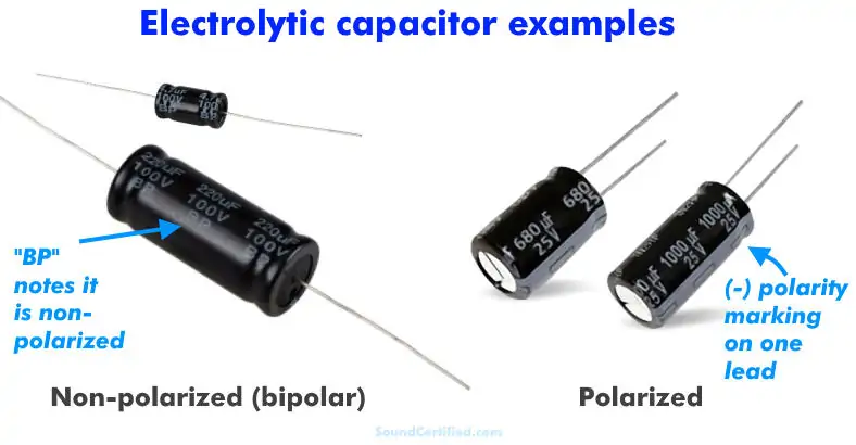 examples of electrolytic capacitors