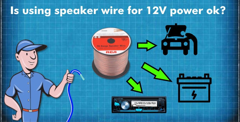 can I use speaker wire for 12 volt power