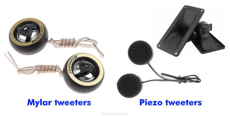 mylar and piezo car tweeter examples