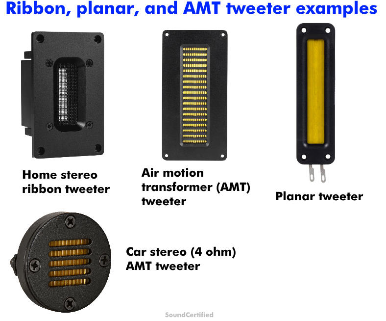 ribbon AMT planar tweeter examples