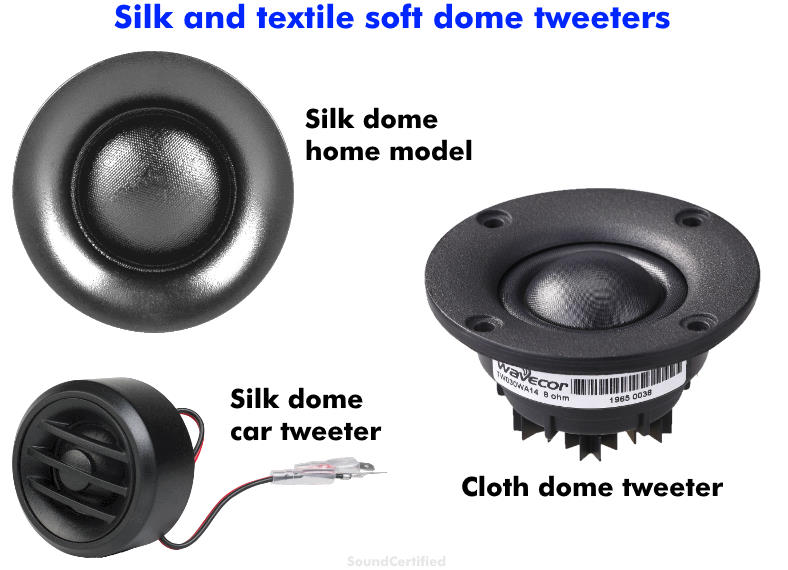 silk dome and soft dome tweeter examples