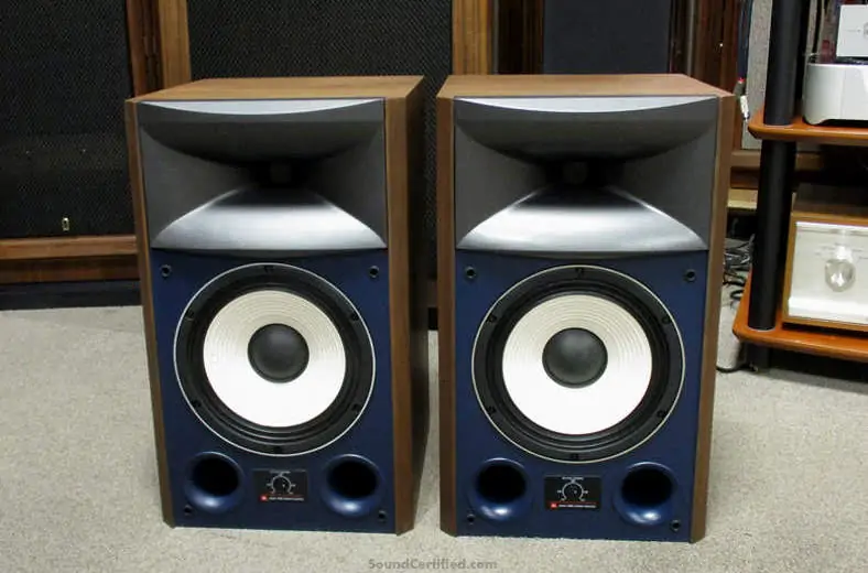 example of studio monitors with horn loudspeakers