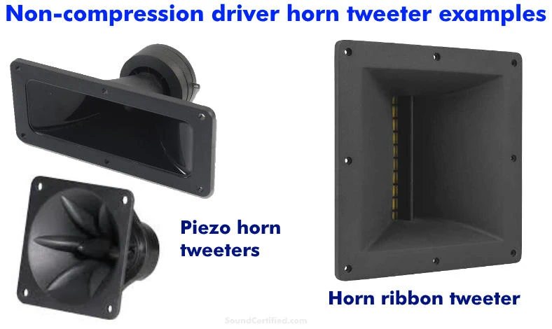 horn tweeters that are not compression drivers examples