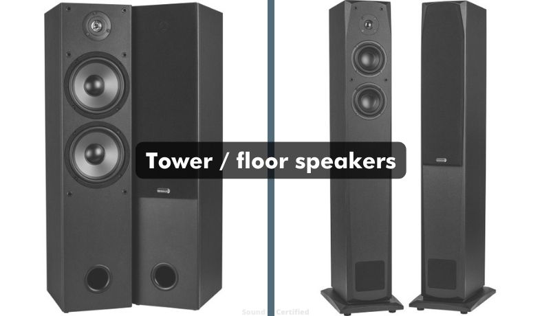 tower speakers and floor speakers example
