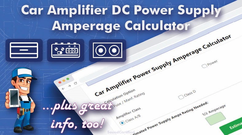 car amplifier dc supply amp calculator featured image