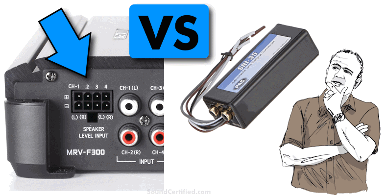 line output vs amplifier speaker level inputs