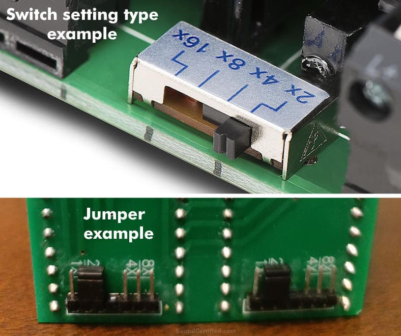 volume control jumper switch examples