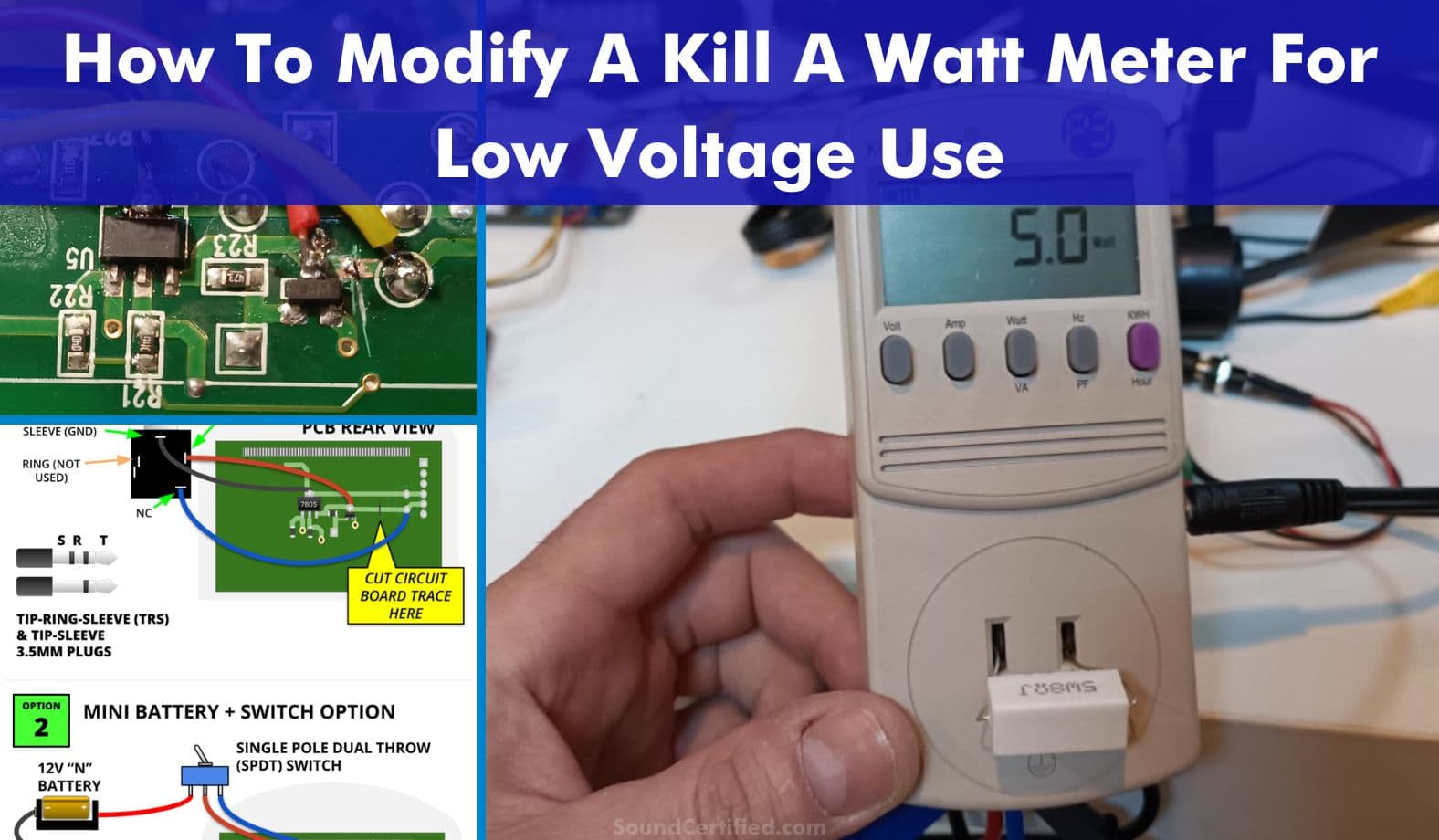 how to modify a kill a watt meter for low voltage featured image